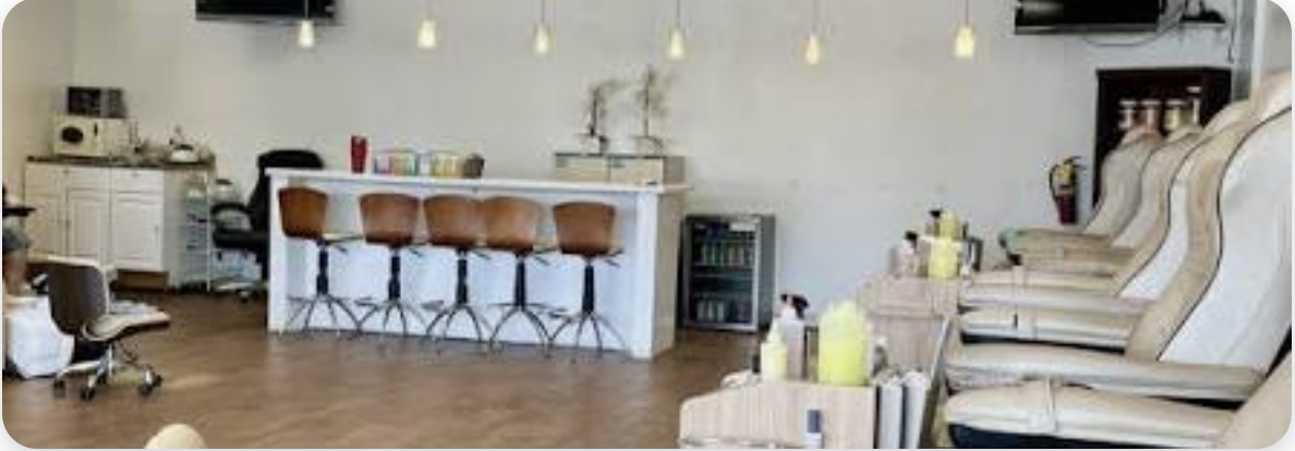 Luxury pedicure chairs and seating inside Posh Nail Lounge